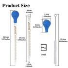 3pcs Glass Pipettes Dropper  10ml Graduated Liquid Dropper With Rubber Bulb    