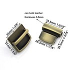 Push Lock Buckle Metal Tongue Clasp Bag Purse Closure Diy Handbag Accessory 1pcs