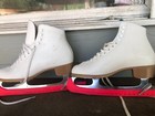 Riedell White Ice Figure Skates Size 7 With Covers