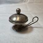 Antique Silver Lidded Mustard Pot W  Handle 25 5g  Below Scrap