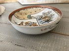 Antique Japanese Kutani Ware Porcelain Bowl 6 d Meji Period  Kutani Marked