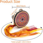4 Pack 6 Inch Colorful Tambourine With Single Row Jingles And Ribbons  Small Woo