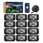 Mictuning C4 Rgbw Led Rock Lights 12 Pods Wide Angle Underglow Neon Light Kits