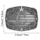 Western Belt Buckle Men Initial Letter Abcdjrm To Z Silver Cowboy Belt Buckle   