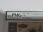 Pmg Cu63 T-67  20 1864 Confederate States Civil War Obsolete Banknote