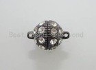 White silver gold rose Gold black Rhodium Plated Strong Magnetic Ball Clasp 