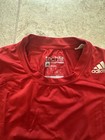 Adidas Techfit Compression Long Sleeve Crew Neck Pullover Shirt Red Men s Xl
