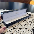 Vintage Navy Blue Single Bracelet Watch Box Gift Presentation Box Faux Leather