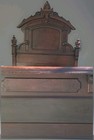 Antique Eastlake Full Size Bed   Side Rails In Walnut With Great Carved Finials