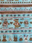 Vintage Timeless Treasures Hi Fashion Fabric  Blue Posh Bear  4 By The Yard