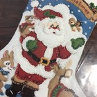 Bucilla Felt Applique Christmas Stocking Kit 32709 Santa   Animals 15  Usa New