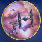 1995 Hamilton Collection Star Wars Space Vehicles Tie Fighters Plate W coa      
