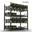 Veddha T2 V3d 6 8 Gpu Mining Case Aluminum Mining Rig Open Air Frame Case   Fans