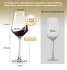 Wine Glasses Set Of 6 - Crystal Red Wine Glasses 18oz