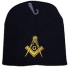 8  Black Masonic Embroidered Winter Mason Beanie Cap Hat Win960