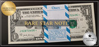 Rare  1 Star Note One Dollar Bill Uncirculated - Consecutive Runs