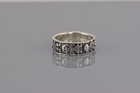 Sterling Silver Oxidized Carved Children Boy Girl Band Ring 925 Sz  8 5