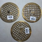  qty 3  Oatey 80020 5-1 4  Drain Grate  Brass  Screws Included