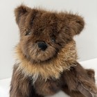 Handmade Real Genuine Beaver Fur 16    Large Teddy Bear Jointed Artist Made Vtg