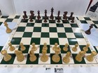 Staunton 3 75  King Double Weighted Acacia   Boxwood Chess Set tournament Board