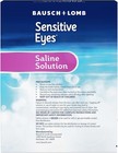 Bausch   Lomb Sensitive Eyes Saline Solution 2x12oz Contact Lens