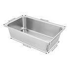 4 Pack 6  Deep Stainless Steel Steam Table Pans Hotel Food Prep Pan With Lids Us