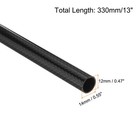 4pcs Carbon Fiber Tubes 12 X 14 X 330mm Plain Weave Glossy Surface Rod