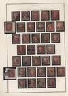 Uk Gb 1841 Queen Victoria Imperfs Collection Of 57 Stamps All On Blued Paper