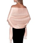 Pashmina Shawls And Wraps For Evening Dresses  Large Soft Pale Rose Gold