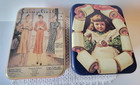 2 Vintage Bristolware Simplicity Pattern And J p Coats Six Cord Thread Tin Cans