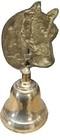 Vintage Brass Horse Head Bell With Original Patina 5  Tall