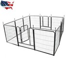 24 32 40  Dog Playpen Metal Exercise Puppy Pen Pet Fence 12 16 24 32 Panels