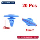20 Pcs Blue Auto Car Door Card Interior Weatherstrip Rivets Clips