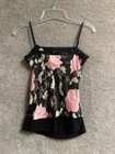 Vintage Camisole Small Floral Lace Dark Fairy Dainty Feminine Whimsigoth Usa