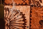 Large Vintage Tapa Bark Cloth Panel  Tonga  Polynesian  80  X 75 