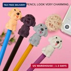 24 Pcs Animal Pencil Erasers Toppers pencil Top Erasers 3d Cute Dog Cap Easters