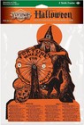 Beistle Vintage Halloween Witch Fortune Wheel Game Cardstock 1  Orange black