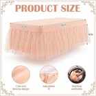 Pink Lace Crib Bed Skirts Double Layer Nursery Toddler Dust Ruffle Bedskirts