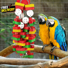 Large Bird Parrot Toys For Cockatoos African Grey Macaws And Amazon Parrots B   