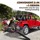 Dual Motorcycle Steel Hitch Mount Hauler 600 Lbs Dirt Bike Hitch Carrier W ramp