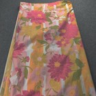 Vintage Canon Twin Flat Sheet Bali Hai 1970 Pink Floral  Mod  Percale Mcm Retro
