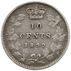 1899 10 Cents Canada Coin Victoria Silver Small 99  mo4452- 
