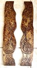 Pair Of Antique  Native American  Hand-carved 22    Wooden Furniture Decorative