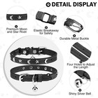 Leather Cat Collars For Boy Girl Cats With Bell And Safety Elastic Belt
