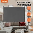 Vevor 6ft Room Divider Single Panel Fabric Room Screen For Office Bedroom Grey