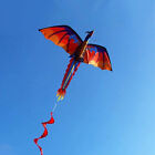 Large Single Line 3d Dragon Kite Long Tail Spring Outdoor Family Activity Toy Us