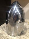 Silver Metal Medieval Knight Crusader Helmet In Good Used Condition