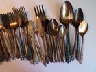 50 Pc 1950 Vintage Oneida Community Evening Star Pattern Silver Plated Flatware