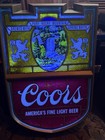 Coors Beer Sign Light Vintage 70s Made In Usa Bar Mancave Rocky Mountain Working