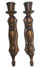 Vtg Pair Of Wooden Sconce 16   Candlestick Wall Hanging Candle Holders Decor
